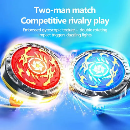 Kid Sword Launcher Led Spinning Top Toy Creative Hand Cranked Color Luminous Spinning Toys for Boys Girls Children Gifts