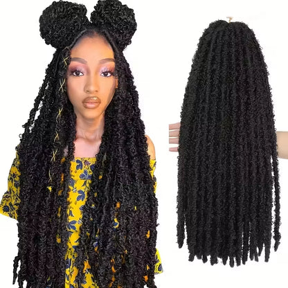 Transform Your Look with 10Strand Butterfly Locs Crochet Hair Extensions - 12 Inch Soft Synthetic Curly Braids
