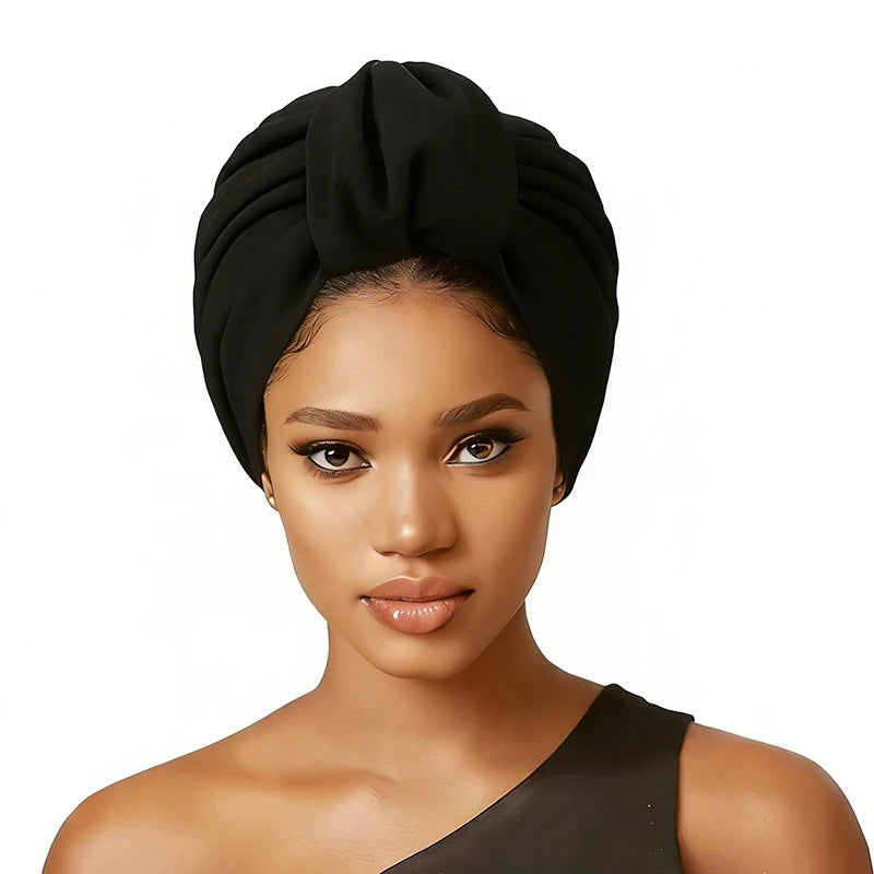 New Muslim Women Inner Solid Color Hijab Hat Turban Indian Bonnet Headscarf Beanies Hair Loss Head Wrap Chemo Cap Turbante Mujer