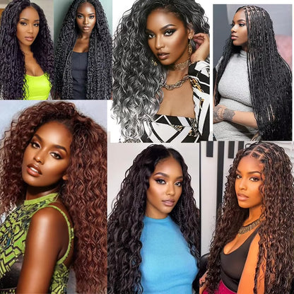Transform Your Look with Our Deep Wave Crochet Hair - Synthetic Passion Twist Braiding Hair Extensions for Stunning Afro Curls and Ocean Waves