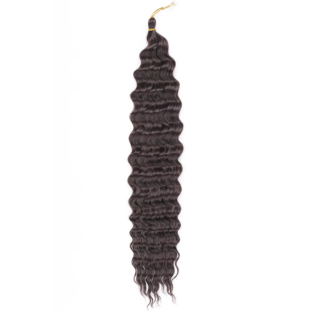 Transform Your Look with Our Deep Wave Crochet Hair - Synthetic Passion Twist Braiding Hair Extensions for Stunning Afro Curls and Ocean Waves