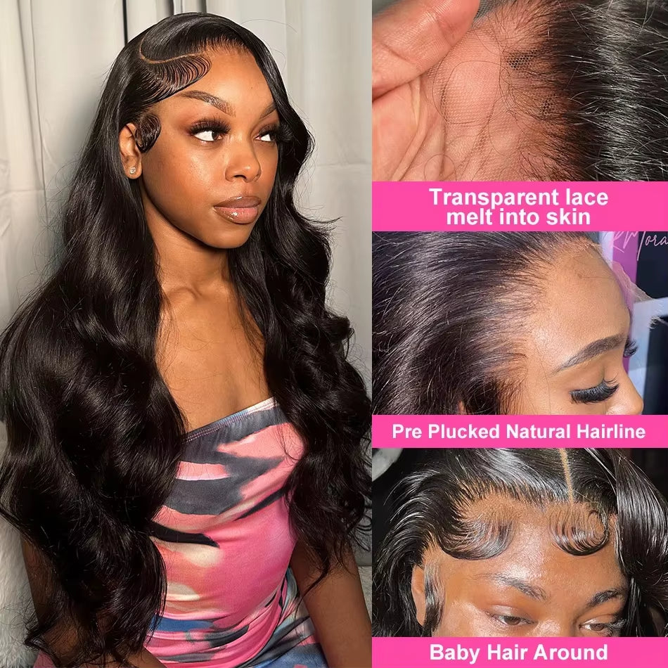 30 40 Inch Body Wave Lace Front Wig Preplucked with Baby Hair 13X4 13X6 Hd Lace Frontal Wigs for Women Body Wave Human Hair Wigs