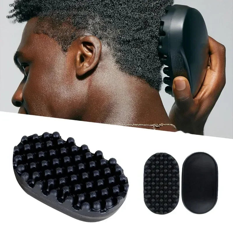 Black Curls Hairdressing Massage Cleaning Tools for Men Afro Curl Brush Curling Hair Sponge Barbers Styling Dreadlock