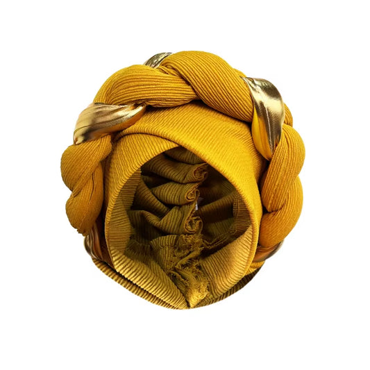 Elegant Turban Cap Women Headwrap Bonnet African Lady Head Wraps Muslim Turbans Hat Evening Party Autogele Headwear