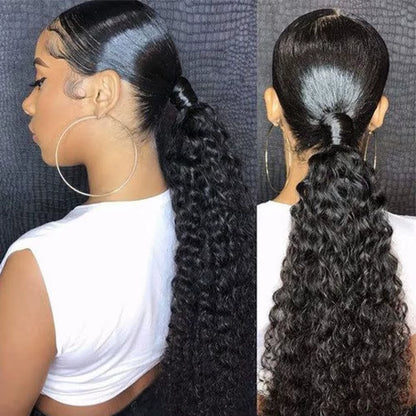 Elevate Your Look with 100G Ponytail Human Hair Extensions - Luxurious 100% Remy Brazilian Hair in Stunning Lengths from 10" to 32"!