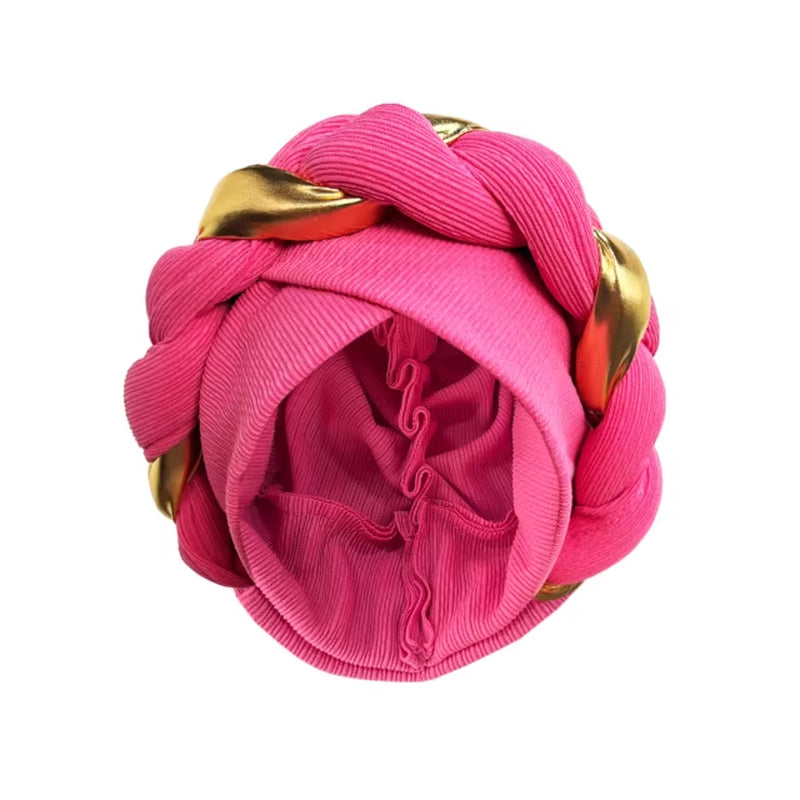 Elegant Turban Cap Women Headwrap Bonnet African Lady Head Wraps Muslim Turbans Hat Evening Party Autogele Headwear