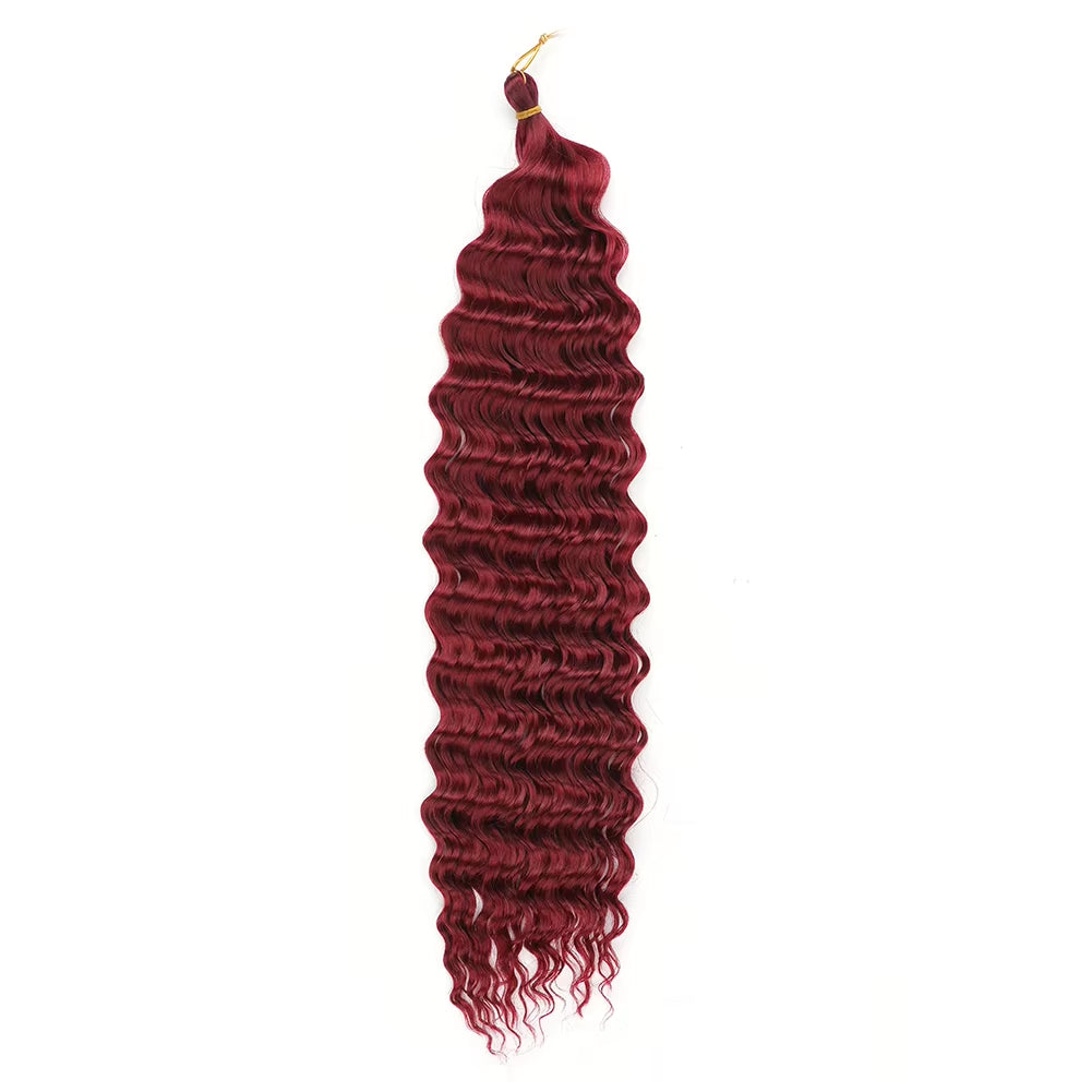 Transform Your Look with Our Deep Wave Crochet Hair - Synthetic Passion Twist Braiding Hair Extensions for Stunning Afro Curls and Ocean Waves