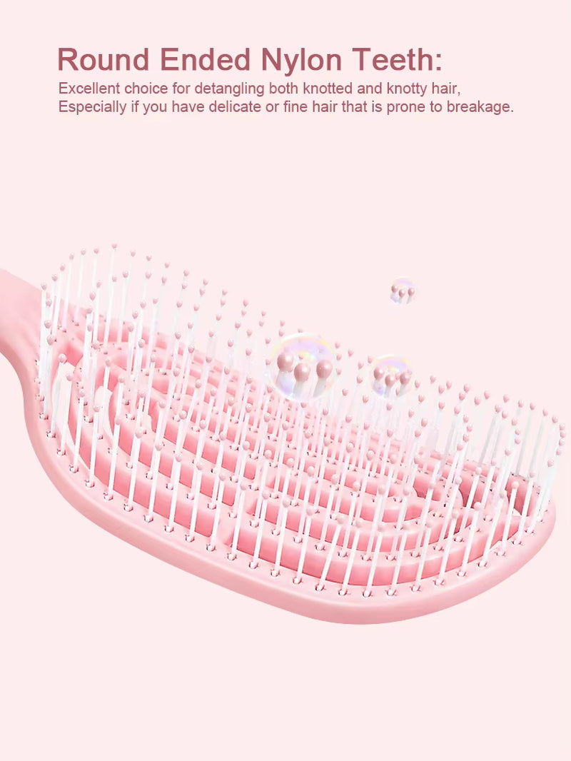 Experience Ultimate Relaxation with Our Portable Hollow Hair Massage Comb - Perfect for Scalp Care and Salon Styling!
