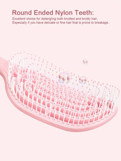 Experience Ultimate Relaxation with Our Portable Hollow Hair Massage Comb - Perfect for Scalp Care and Salon Styling!