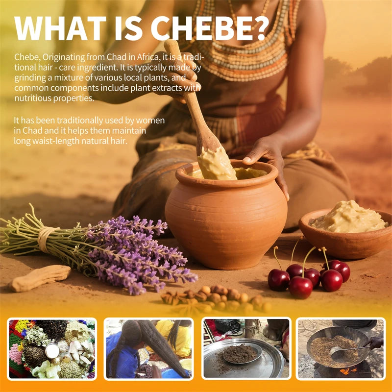 Chebe Butter Deep Nourishes Repair Damaged anti Hair Loss Breakage Hair Growth Oil Mask for Hair Growth Treatment