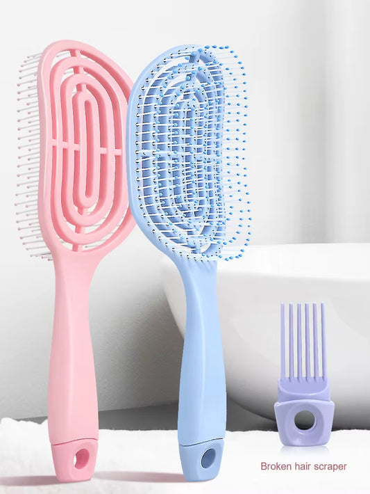 Experience Ultimate Relaxation with Our Portable Hollow Hair Massage Comb - Perfect for Scalp Care and Salon Styling!