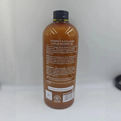Berry Coffee Turmeric Scrub Shower Gel 1000Ml, Exfoliating & Brightening Shower Gel for Smooth Skin