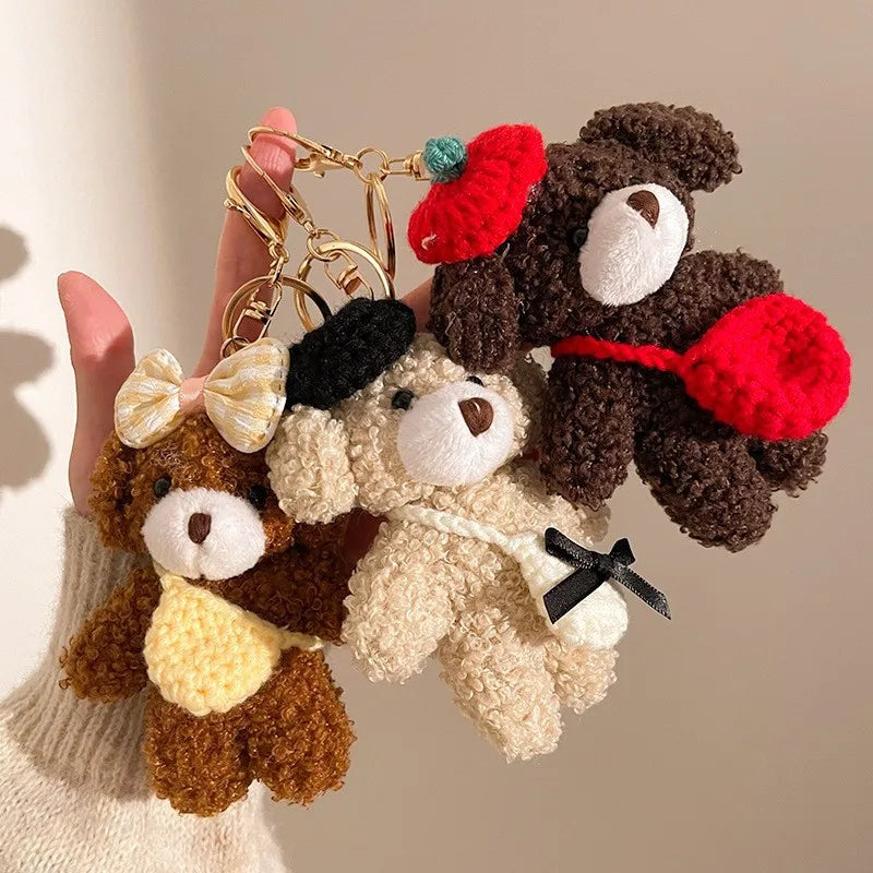 Pendant Creative Cute Teddy Bear Plush Pendants Small Commodity Dolls Keychains Dolls Bag Hanging Decorations Kawaii Accessories