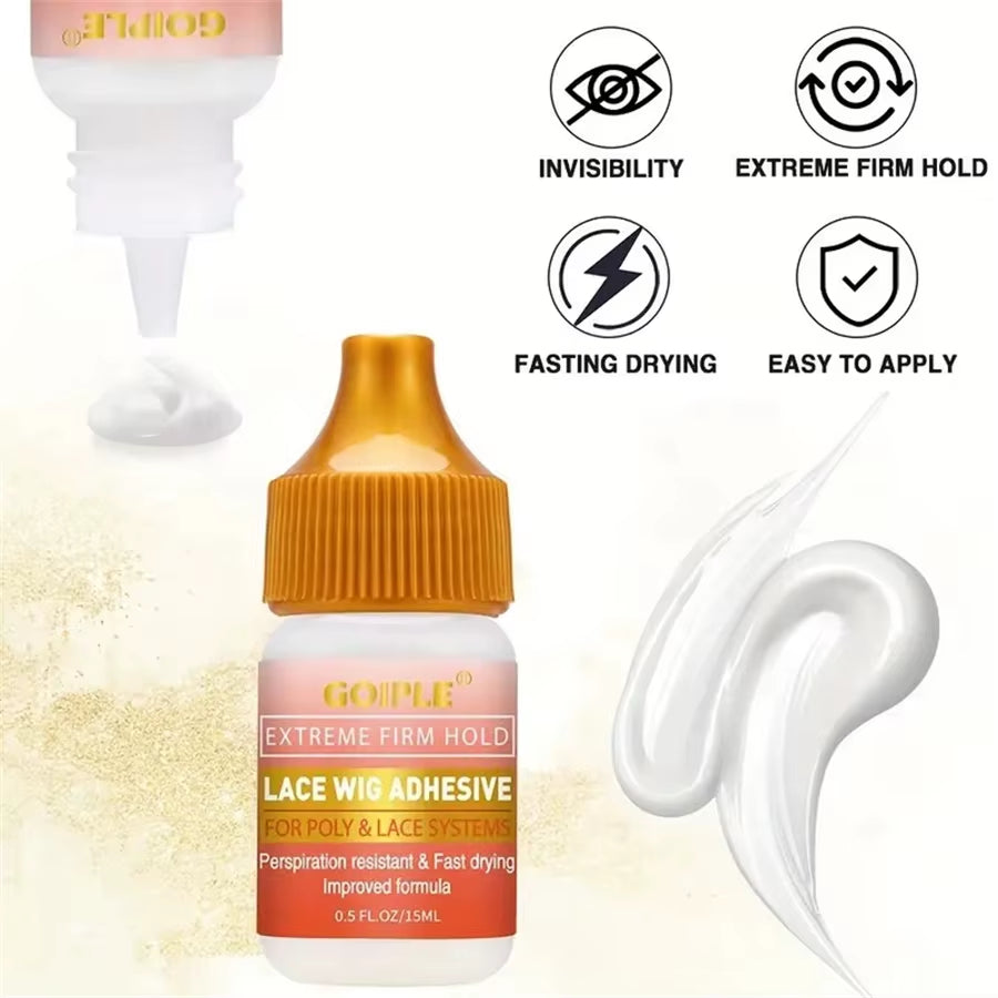 GOIPLE Beginners Lace Wig Styling Products Long-Lasting Finishing Wax Stick and Edge Control Gel Wig Bonding Glue Small Size Kit