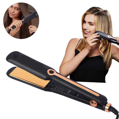 Professional Ceramic Hair Curly Hair Straightener Flat Iron Fast Heat Portable for Salon Household Temperature Adjustable