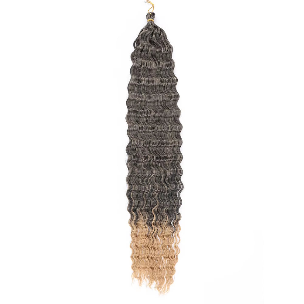 Transform Your Look with Our Deep Wave Crochet Hair - Synthetic Passion Twist Braiding Hair Extensions for Stunning Afro Curls and Ocean Waves