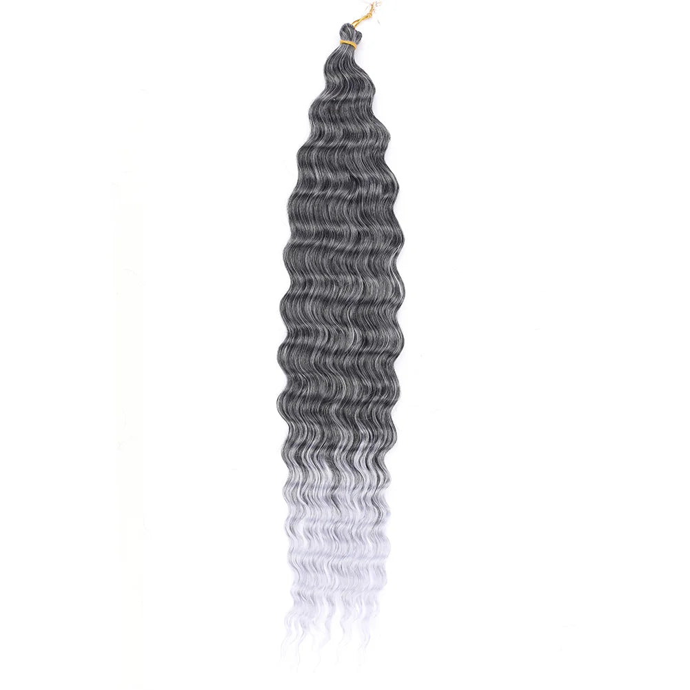 Transform Your Look with Our Deep Wave Crochet Hair - Synthetic Passion Twist Braiding Hair Extensions for Stunning Afro Curls and Ocean Waves