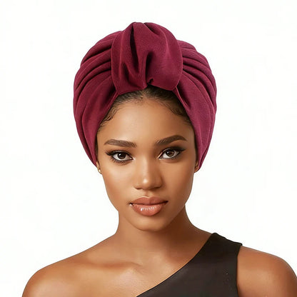 New Muslim Women Inner Solid Color Hijab Hat Turban Indian Bonnet Headscarf Beanies Hair Loss Head Wrap Chemo Cap Turbante Mujer