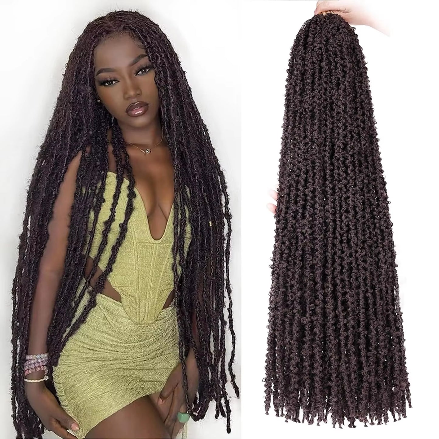 Transform Your Look with 10Strand Butterfly Locs Crochet Hair Extensions - 12 Inch Soft Synthetic Curly Braids