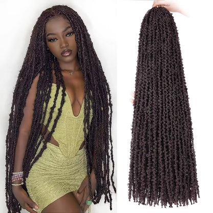 Transform Your Look with 10Strand Butterfly Locs Crochet Hair Extensions - 12 Inch Soft Synthetic Curly Braids