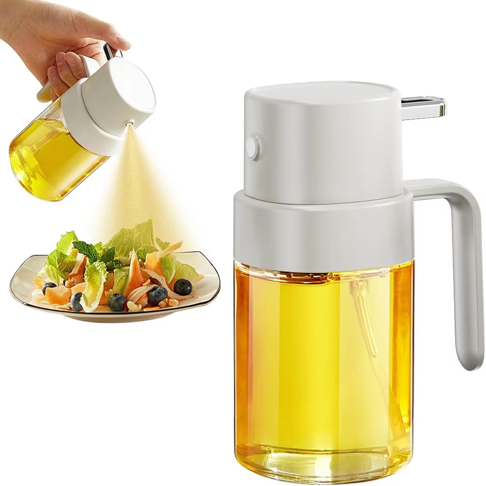 200Ml/7Oz Glass Olive Oil Spray Bottle, Olive Oil Sprayer Mister, Continuous Spray with Portion Control,Oil Sprayer for Cooking