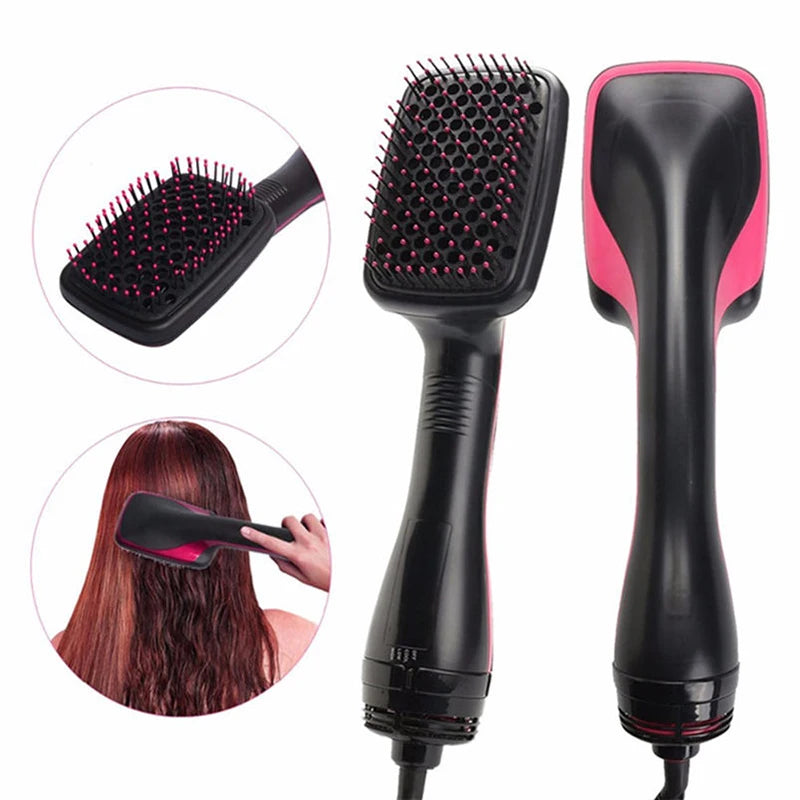 Hot Sale One Step Hair Comb Negative Ion Hair Dryer Brush Curling Straight Wet and Dry Straight Curler Hot Air Comb