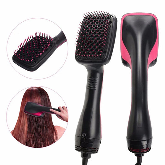 Hot Sale One Step Hair Comb Negative Ion Hair Dryer Brush Curling Straight Wet and Dry Straight Curler Hot Air Comb