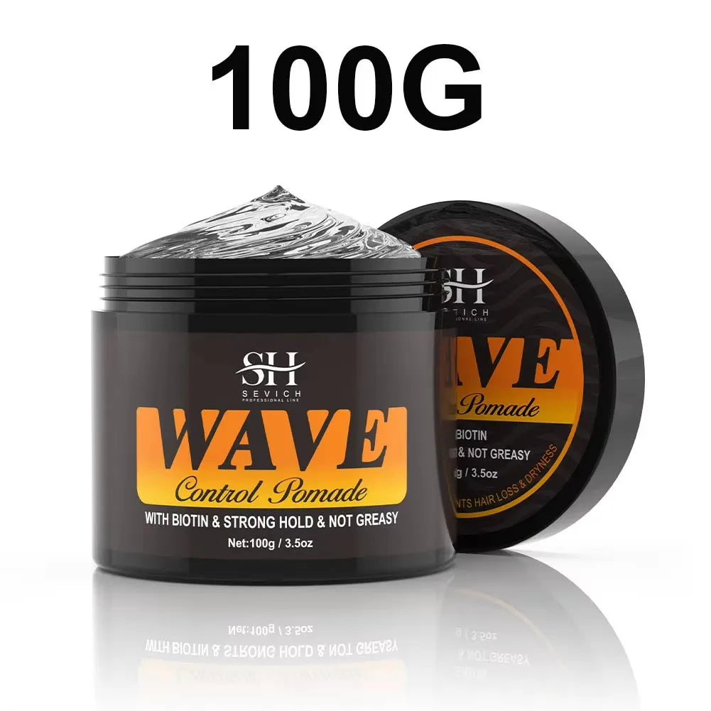 200Ml Biotin Wave Shampoo 360 Style Deep Sport Waves Strong Hold Waves Control Hair Styling Paste Wavy Cream for African Men