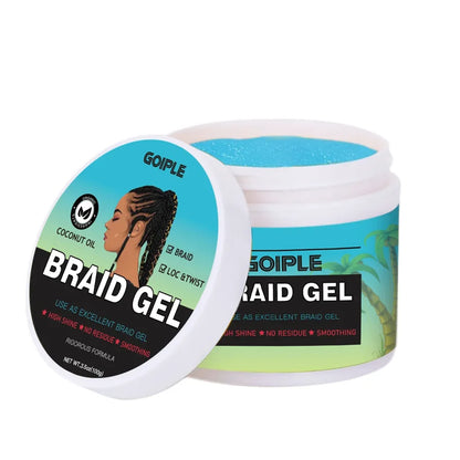 100G Tea Tree Mint Braid Styling Gel Edge Control Frizz Smooth Hair Wax Pomade Loc Twist Braiding Cream for African Women