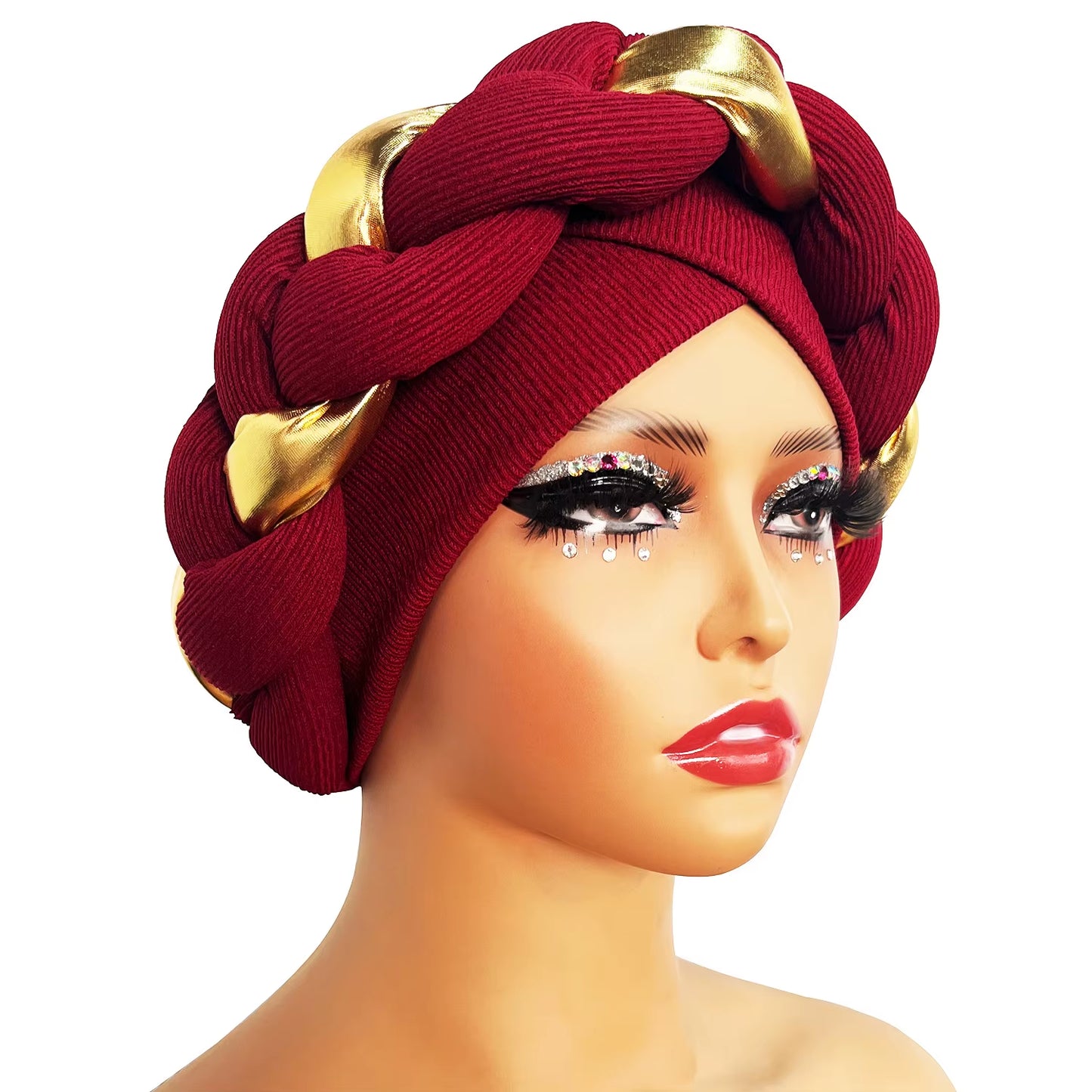 Elegant Turban Cap Women Headwrap Bonnet African Lady Head Wraps Muslim Turbans Hat Evening Party Autogele Headwear