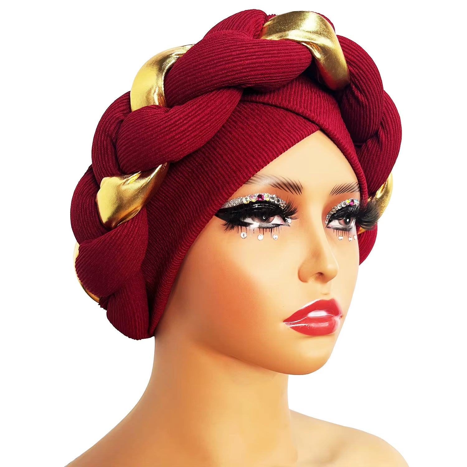 Elegant Turban Cap Women Headwrap Bonnet African Lady Head Wraps Muslim Turbans Hat Evening Party Autogele Headwear