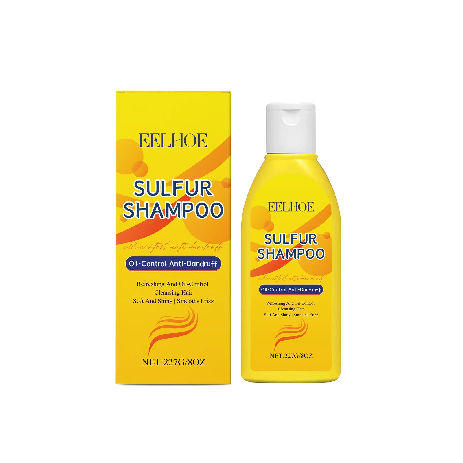 Sulfur Shampoo Oil Control Deep Cleansing Scalp anti Dandruff Exfoliating Fresh Improve Skin Dryness for Moisturizing Body Wash