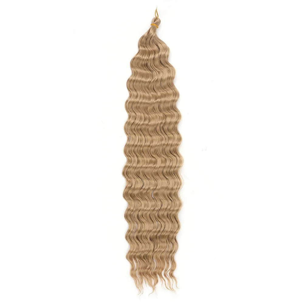 Transform Your Look with Our Deep Wave Crochet Hair - Synthetic Passion Twist Braiding Hair Extensions for Stunning Afro Curls and Ocean Waves