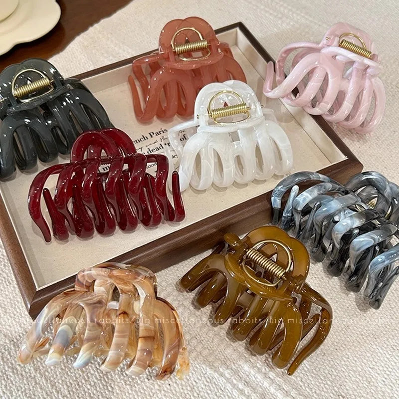 High Quality Large Pumpkin Shape Hair Claw for Women Elegant Back Head Headband Claw Clip Hair Clip Fashion Hair Accessories