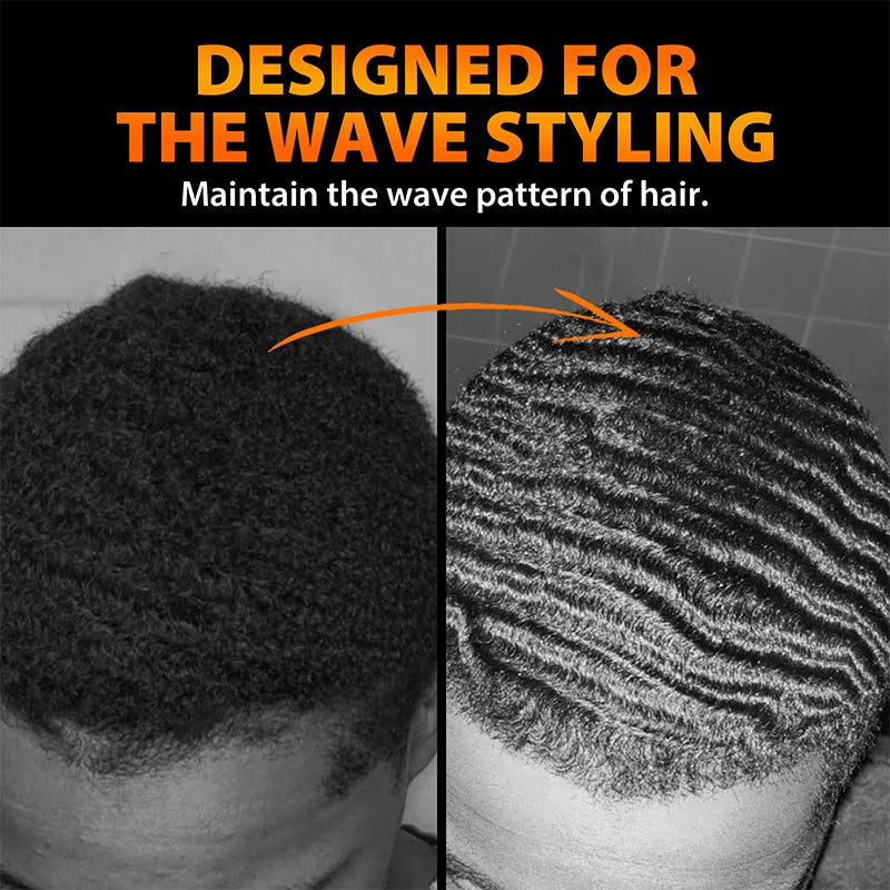 200Ml Wave Shampoo for African Men Biotin 360 Style Curly Hair Cream Deep Clean High Shine Hair Pomade Layered Control Wavy Wax