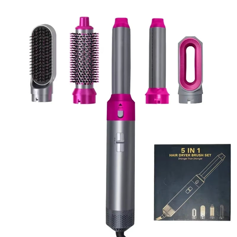 Transform Your Hair with the 5-in-1 Professional Hair Dryer Brush: Curl, Straighten, and Style with Ease!