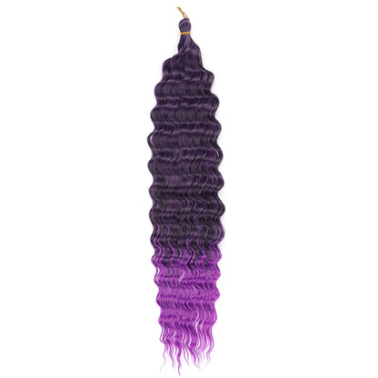 Transform Your Look with Our Deep Wave Crochet Hair - Synthetic Passion Twist Braiding Hair Extensions for Stunning Afro Curls and Ocean Waves