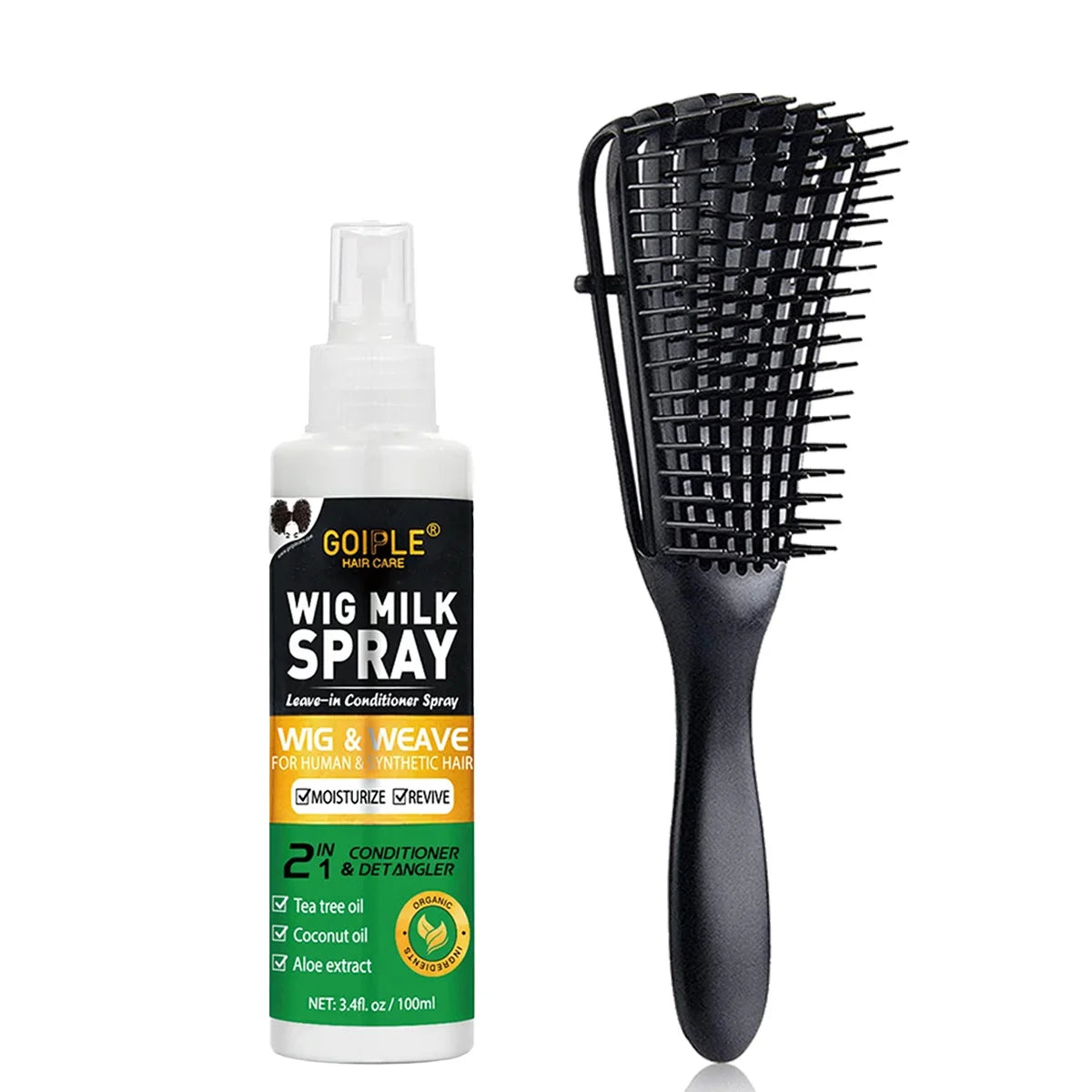 100Ml 2 in 1 Professional Wig Milk Spray Leave in Conditioner Heat Protection Mist Moisturizes Hair Care Product