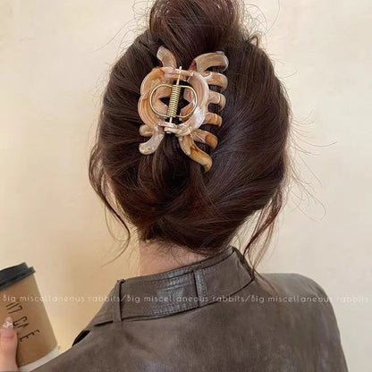 High Quality Large Pumpkin Shape Hair Claw for Women Elegant Back Head Headband Claw Clip Hair Clip Fashion Hair Accessories