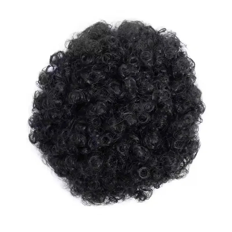 Large African Synthetic Fluffy Bundles Short Ponytail, 10 Inches, Short Curly Straight Accessories with 2 Clips