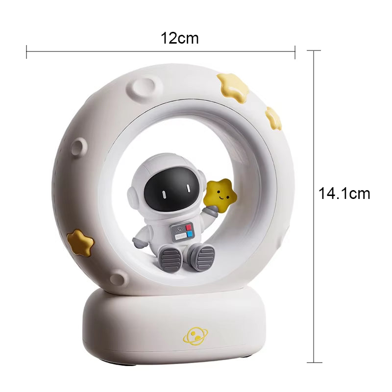 Adorable LED Panda Astronaut Night Light - USB Rechargeable, Perfect for Kids' Bedrooms and Eye Protection