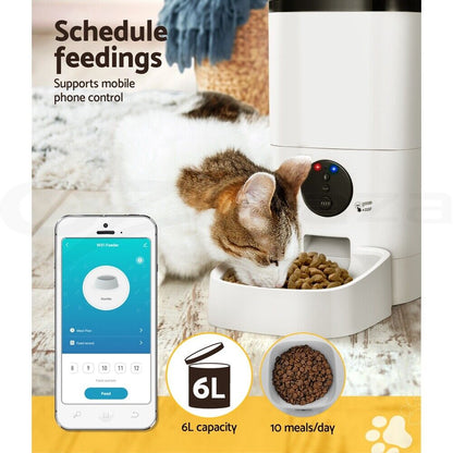 Revolutionize Your Pet's Feeding Routine with the i.Pet Smart Automatic Feeder - Complete with WiFi Camera and Programmable Features
