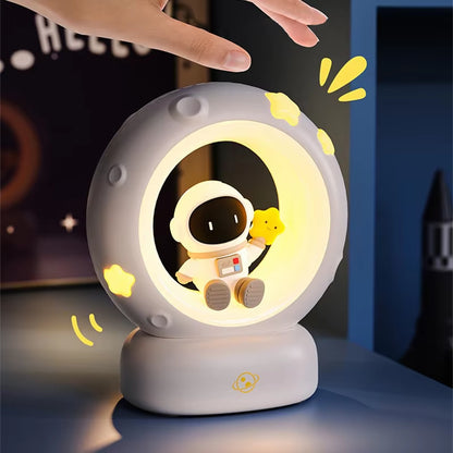 Adorable LED Panda Astronaut Night Light - USB Rechargeable, Perfect for Kids' Bedrooms and Eye Protection