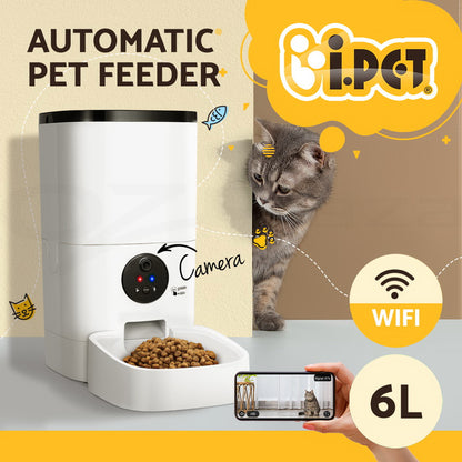 Revolutionize Your Pet's Feeding Routine with the i.Pet Smart Automatic Feeder - Complete with WiFi Camera and Programmable Features