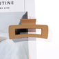 Stylish 4-Piece Set of Non-Slip Coffee and Black Claw Clips - Trendy Hair Accessories for Women and Girls