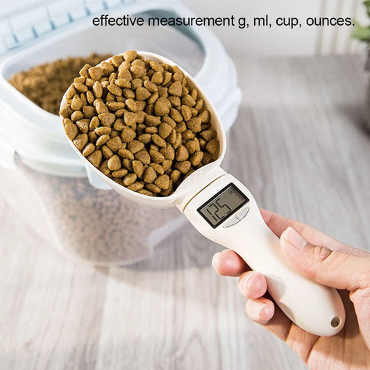 Effortlessly Measure Your Pet's Food with the Digital Pet Food Measuring Scoop - Accurate, Convenient, and Easy to Use!