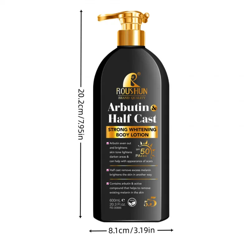 Arbutin HALF CAST Body Lotion Sun Cream 2-In-1 Refreshing Moisturizing and Non Greasy Body Lotion Sunscreen