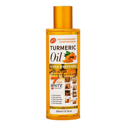 Rose Turmeric Kojic Acid Massage Body Oil 220Ml Whitening Body Oil for Dark Spots, Brightening Smoothing Face Body Skin Care
